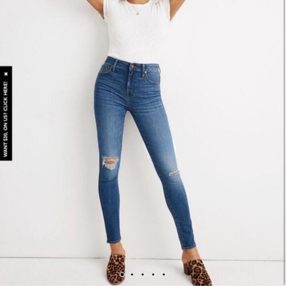 Madewell High rise skinny crop 9 inch size 25